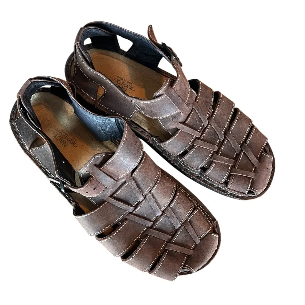 Naot Men’s Fisherman Sandals in Brown size 47(USA 14)